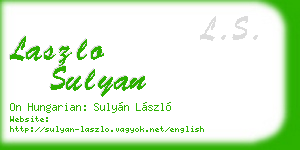 laszlo sulyan business card